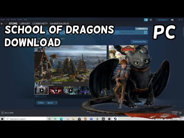 Как скачать школу Dragons [PC] School of Dragons - YouTube